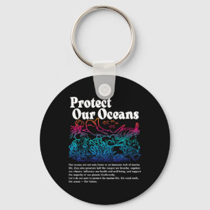Protect Our Oceans Save The Ocean World Ocean Day Key Ring