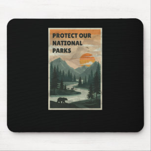 Protect Our Parks - National Parks Usa Sticker Mouse Pad