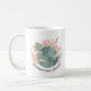Protect Our Planet - Earth Day (Cartoon texture) Coffee Mug