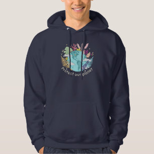 Protect Our Planet - Earth Day (Sketchy texture) Hoodie