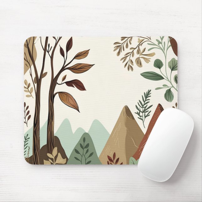 Protect Our Planet – Hand-Drawn Nature & Sustainab Mouse Pad (With Mouse)