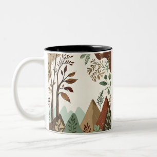 Protect Our Planet – Hand-Drawn Nature & Sustainab Two-Tone Coffee Mug
