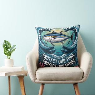Protect Our Tuna Protect Our Future Cushion
