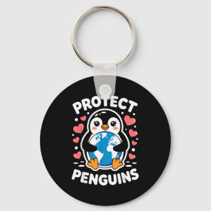 Protect Penguins Animal Lovers Earth Conservation Key Ring