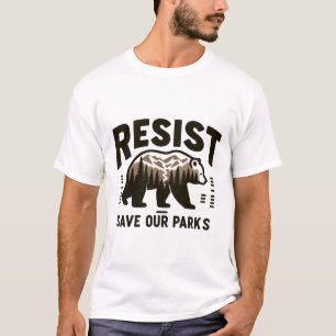 Protect Public Lands – Retro Bear “Resist” Graphic T-Shirt