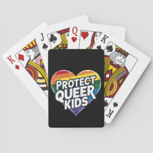  Protect Queer Kids  Rainbow Heart  LGBT Pride  Playing Cards