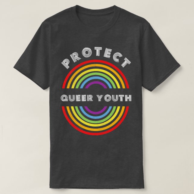 Protect Queer Youth Pride LGBT  LGBTQ T LGBT Suppo T-Shirt (Design Front)