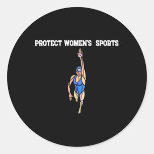 Protect 'S Sports Swimming Feminist Classic Round Sticker