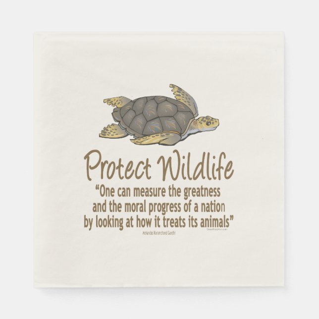 Protect Sea Turtles Napkin (Front)