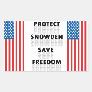 Protect Snowden Save Freedom - Decal Rectangular Sticker