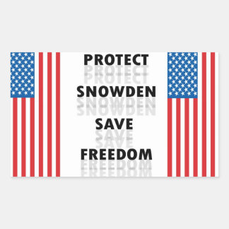 Protect Snowden Save Freedom - Decal Rectangular Sticker