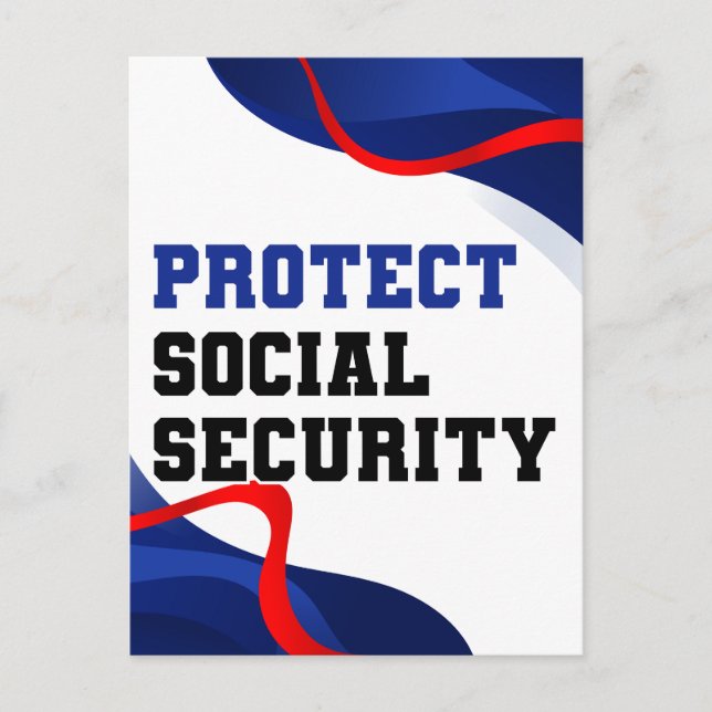 Protect Social Security Political Postcard (Front)