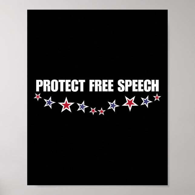 Protect Speech Patriotic Men Women  Poster (Front)