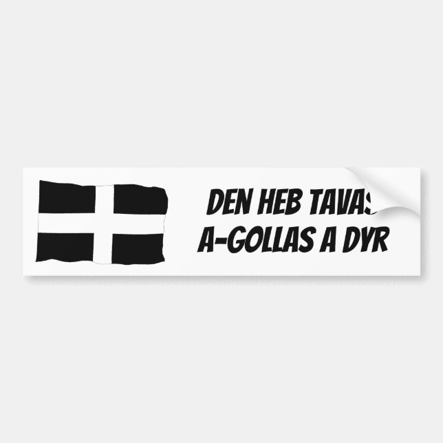 Protect The Cornish Language Bumper Sticker (Front)