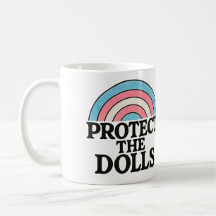 Protect the Dolls Trans Flag Illustration          Coffee Mug