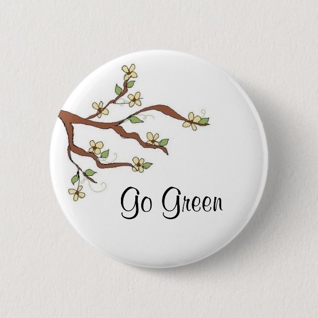 Protect the Environment 6 Cm Round Badge (Front)