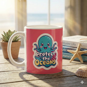 Protect The Oceans Octopus Mug