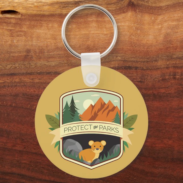 Protect the Parks Pika Key Ring (Front)
