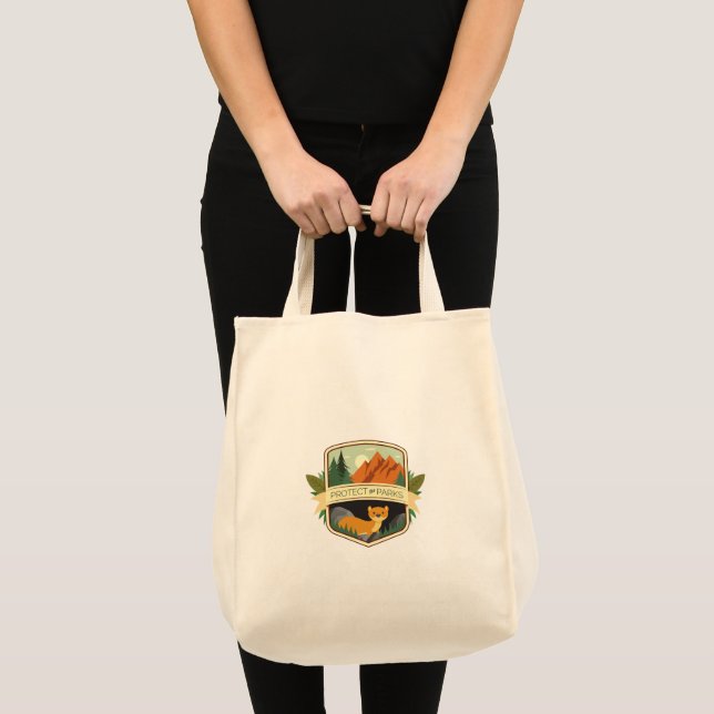 Protect the Parks Weasel Tote Bag (Front (Product))