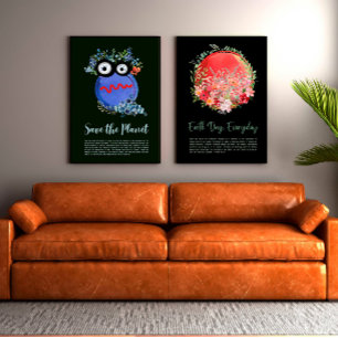 PROTECT THE PLANET SAVE EARTH Earth Day Art Poster