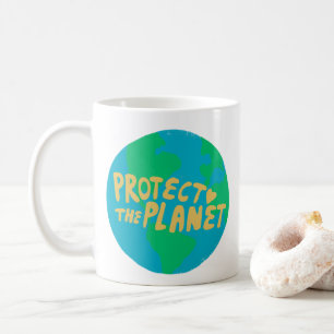 PROTECT THE PLANET SAVE EARTH Eco Green Coffee Mug
