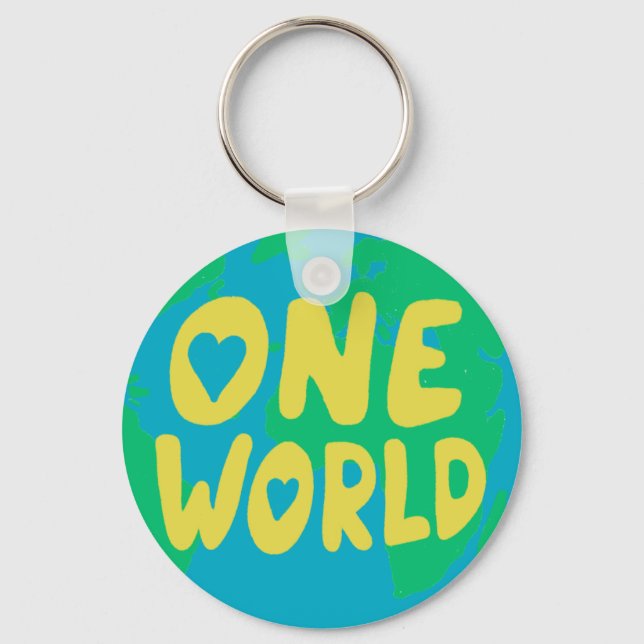 PROTECT THE PLANET SAVE EARTH Eco Green Key Ring (Front)