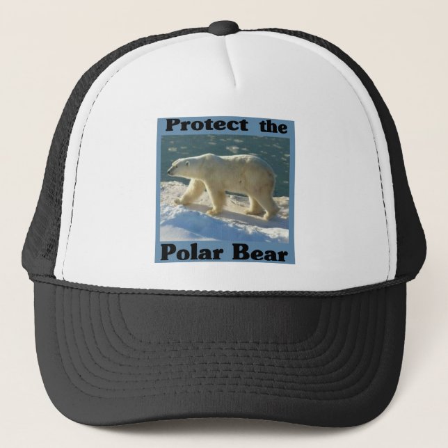 Protect the Polar Bear Trucker Hat (Front)