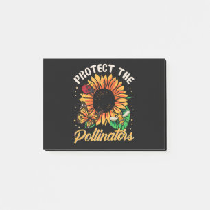 Protect The Pollinators Save the Bees Cute Sunflow Post-it Notes