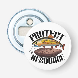 Protect The Resource With Rainbow Trout In Habitat Bottle Opener