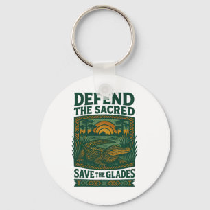 Protect The Sacred Save Everglade Alligator Protes Key Ring