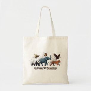 Protect The Voiceless Endangered Animals Wildlife  Tote Bag