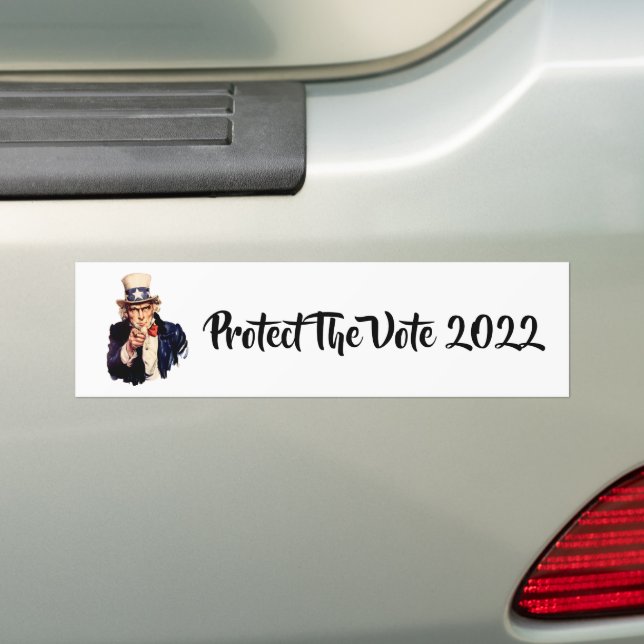 Protect The Vote 2022 Bumper Sticker (On Car)