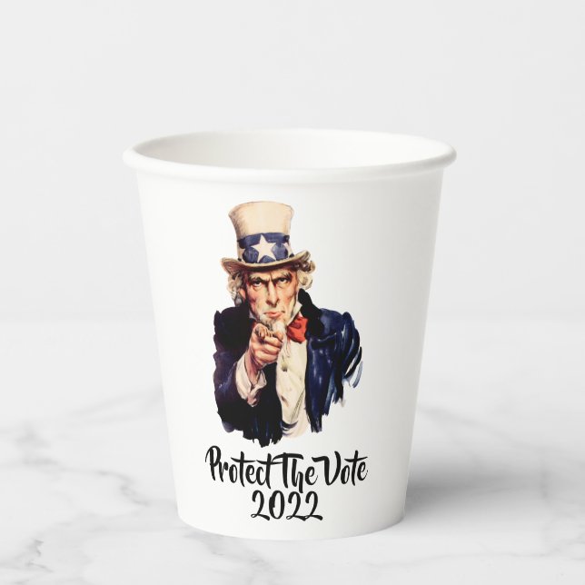 Protect The Vote 2022 Paper Cups (Front)