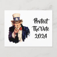 Protect The Vote 2024 Postcard