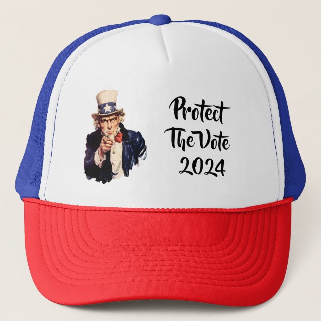 Protect The Vote 2024 Trucker Hat (Front)