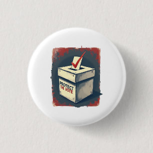 Protect the Vote 3 Cm Round Badge