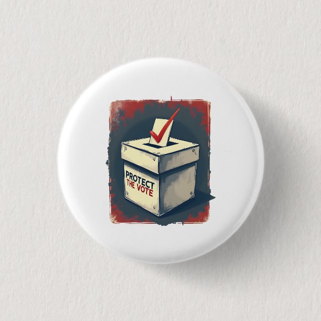 Protect the Vote 3 Cm Round Badge (Front)