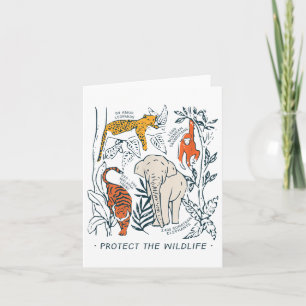Protect The Wildlife Botanical Chart Shirt Endange Card