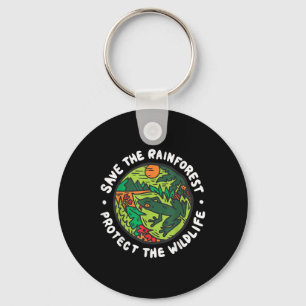 Protect The Wildlife Save The Rainforest Environme Key Ring
