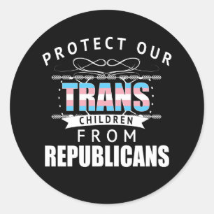 Protect Trans Children Classic Round Sticker