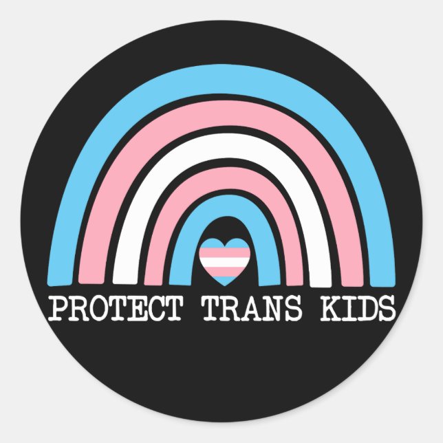Protect Trans Kids Classic Round Sticker (Front)