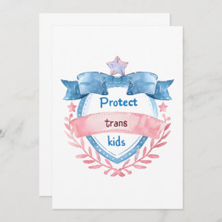 Protect Trans Kids Design, LGBTQ Ally Gift Invitation