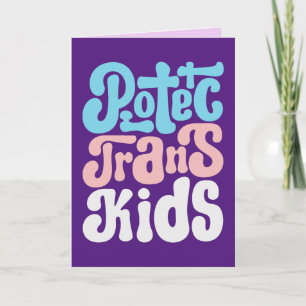 Protect Trans Kids Greeting Card (Blank)