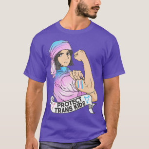 Protect Trans Kids Kawaii Anime Transgender Pride T-Shirt