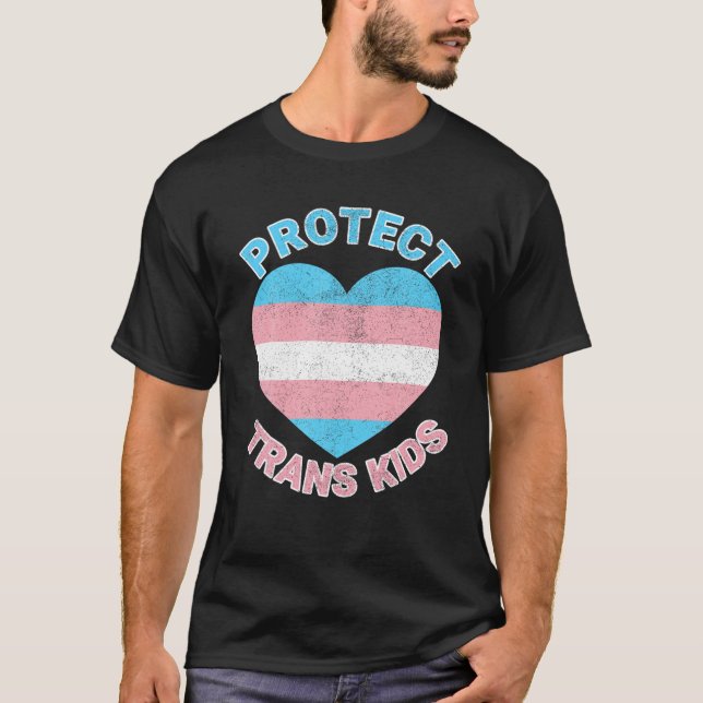 Protect Trans Kids LGBT Pride Transgender Trans Li T-Shirt (Front)