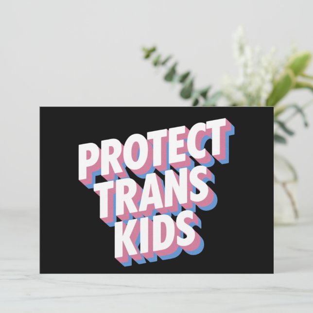 Protect Trans Kids LGBTI+ Rights Pride Month Proud Invitation (Standing Front)