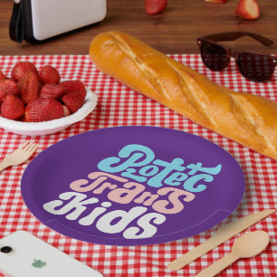 Protect Trans Kids Paper Plates
