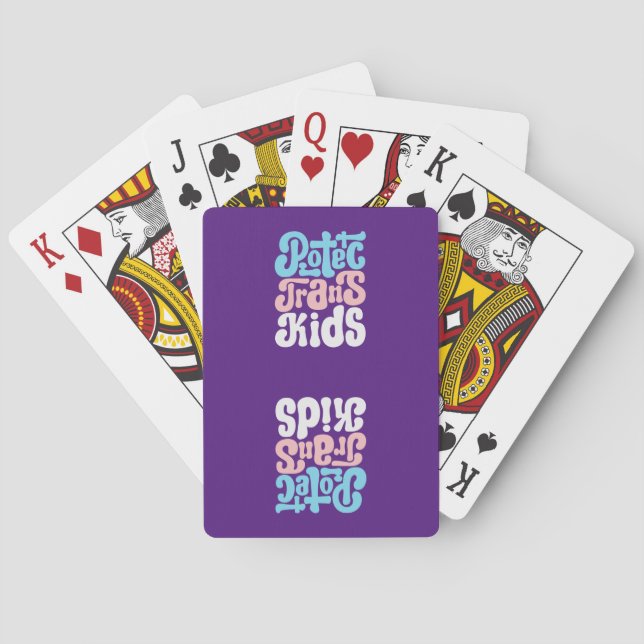 Protect Trans Kids Playing Cards (Back)
