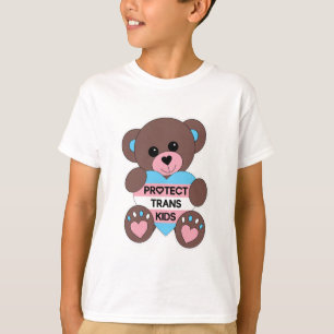 Protect Trans Kids Pride Flag Teddy Bear T-Shirt