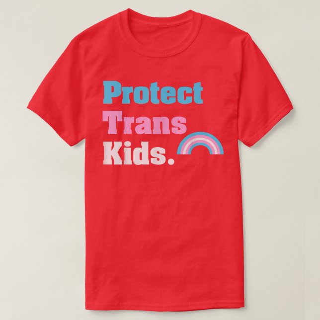 Protect Trans Kids Pride Month Transgender Flag  T-Shirt (Design Front)